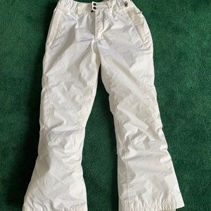 White ski pants